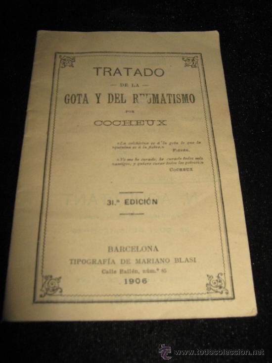 Antiquarische B&uuml;cher: FOLLETO 21 PAGINAS - TRATADO DE LA GOTA Y DEL REUMATISMO POR COCHEUX