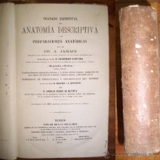 Libros antiguos: JAMAIN, A. TRATDO ELEMENTAL DE ANATOMÍA DESCRIPTIVA Y PREPARACIONES ANATOMICAS. Lote 42560609