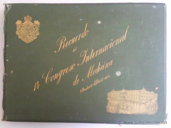 Libros antiguos: ALBUM RECUERDO DEL 14 CONGRESO INTERNACIONAL MEDICINA, MADRID ABRIL 1903