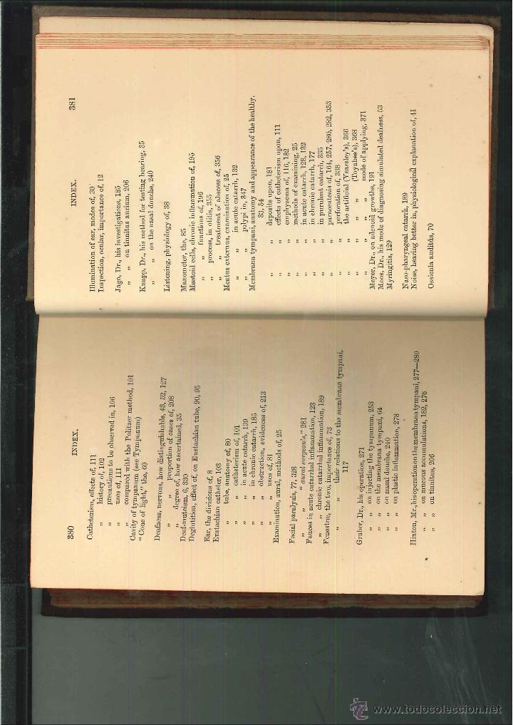 Libros antiguos: LECTURES ON AURAL CATARRH. Peter Allen - Foto 5