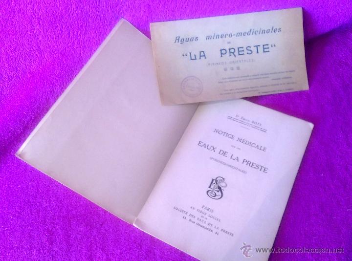 Libros antiguos: NOTICE MEDICALE, EAUX DE LA PRESTE, PYRENEES-ORIENTALES, DR. EMILE BOIX 1915