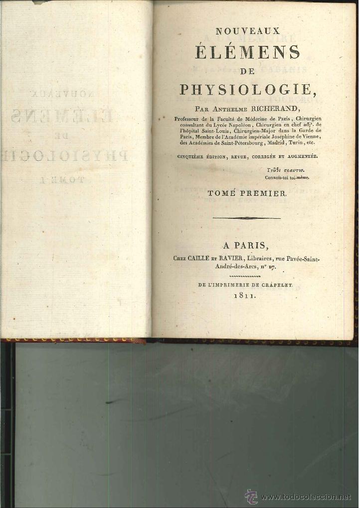 Antiquarische B&uuml;cher: NOUVEAUX &Eacute;L&Eacute;MENS DE PHYSIOLOGIE. Anthelme Richerand