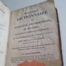Libros antiguos: AÑO 1806 * DICCIONARIO FRANCES DE MEDICINA DE ÉPOCA NAPOLEÓNICA * MEDECINE ET DE CHIRURGIE ...