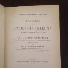 Libros antiguos: PATOLOGIA INTERNA, LIEBERMEISTER. Lote 62731808
