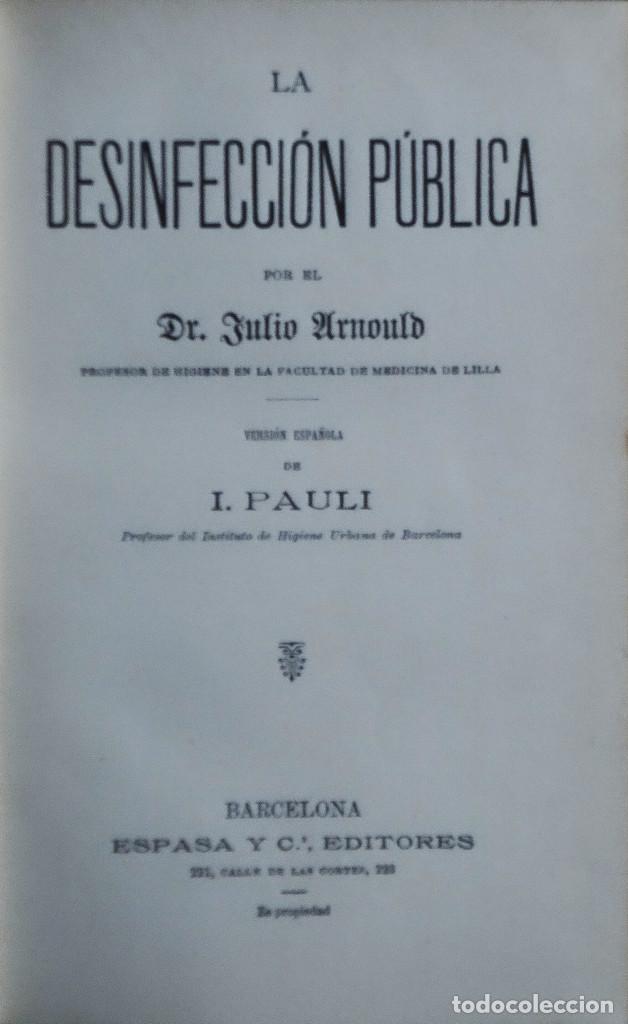 Antiquarische B&uuml;cher: LA DESINFECCI&Oacute;N P&Uacute;BLICA Dr. Julio ARNOULD