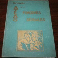 Libros antiguos: ATLAS DE LAS FUNCIONES SEXUALES - DOCTOR VANDER - 1934