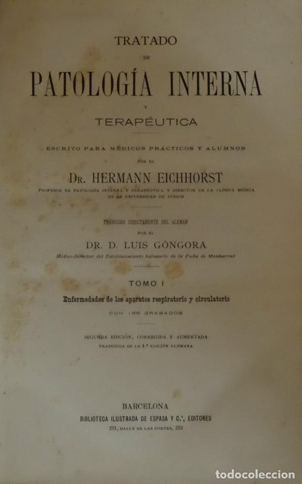 Antiquarische B&uuml;cher: TRATADO DE PATOLOG&Iacute;A INTERNA Y TERAPE&Uacute;TICA ESCRITA PARA M&Eacute;DICOS PR&Aacute;CTICOS Y ALUMNOS - Dr. Hermann EI