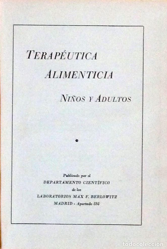 Libri antichi: TERAPE&Uacute;TICA ALIMENTICIA. NI&Ntilde;OS Y ADULTOS. -  Varios Autores