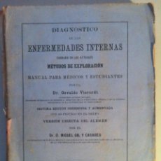 Libros antiguos: VIERORDT. DIAGNÓSTICO DE LAS ENFERMEDADES INTERNAS … 1907. Lote 97000655