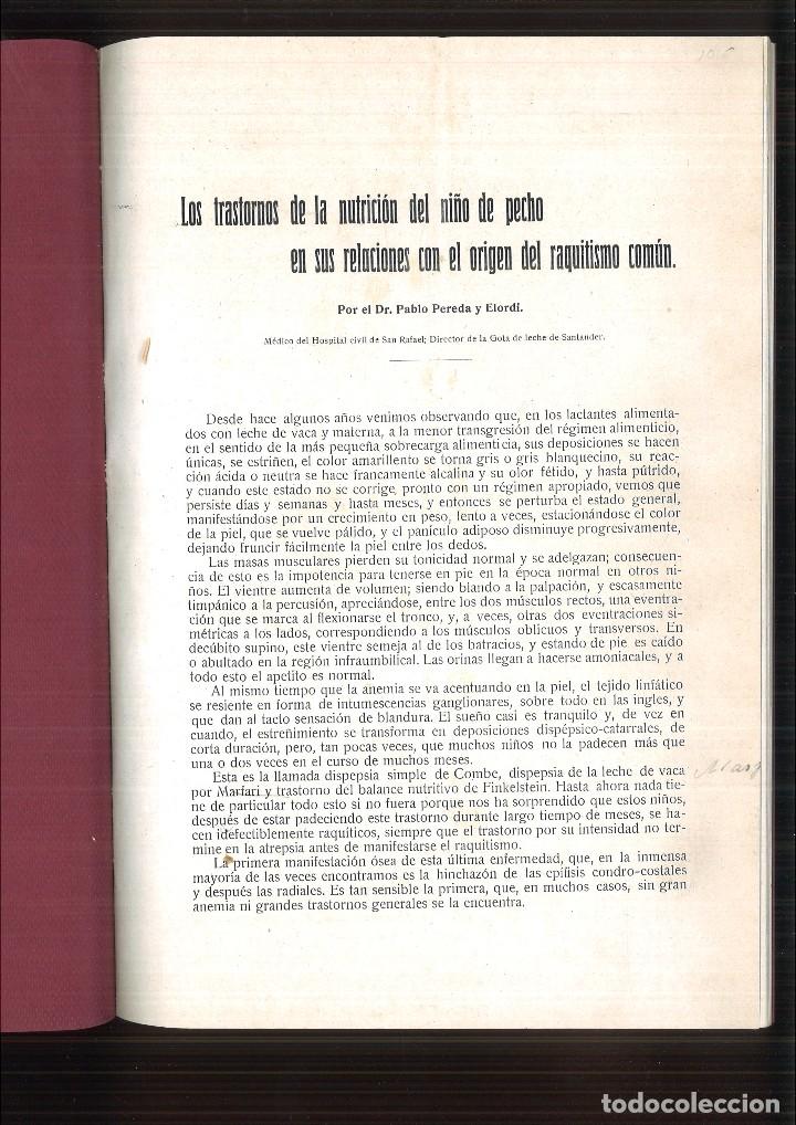 Libri antichi: LOS TRASTORNOS DE LA NUTRICI&Oacute;N DEL NI&Ntilde;O DE PECHO.... Dr. Pablo Pereda y Elordi.