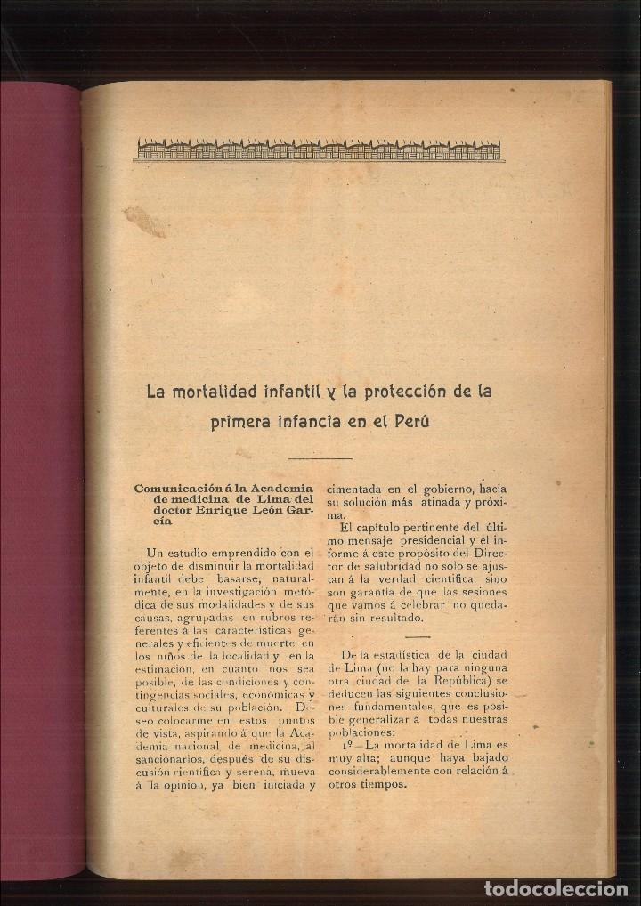 Libri antichi: LA MORTALIDAD INFANTIL Y LA PROTECCI&Oacute;N DE LA PRIMERA INFANCIA EN EL PER&Uacute;. Dr. E. Le&oacute;n Garc&iacute;a