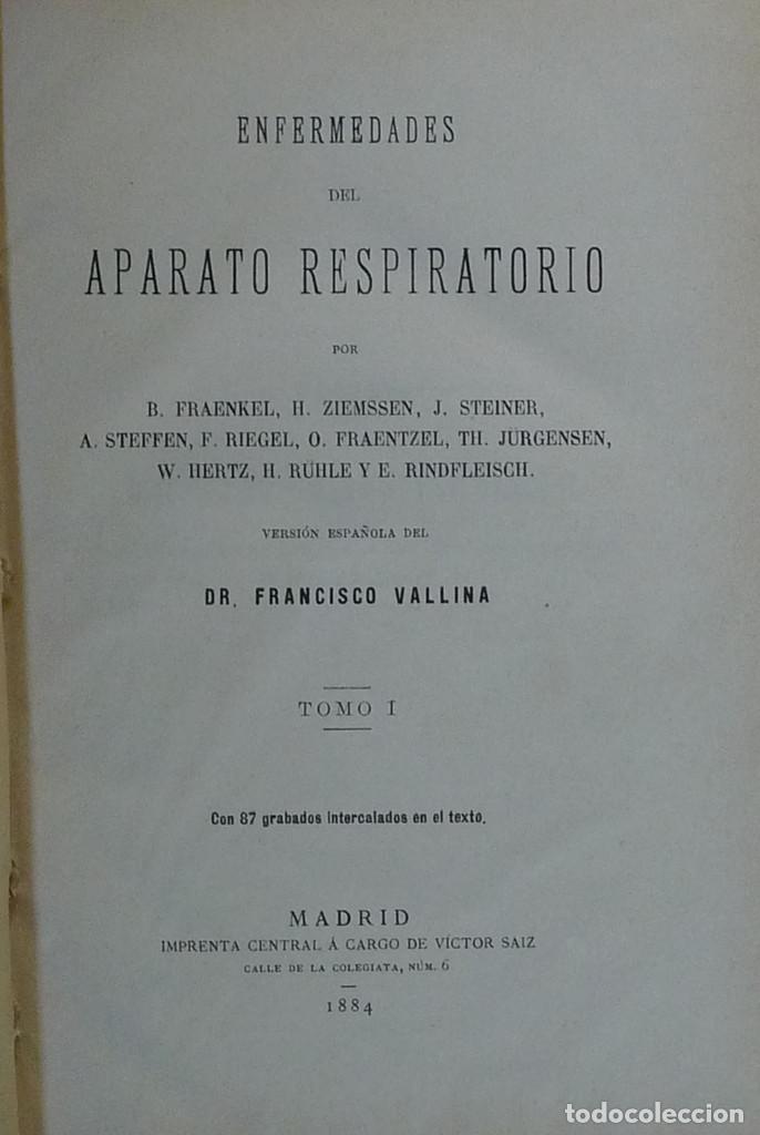 Antiquarische B&uuml;cher: (Medicina)  ENFERMEDADES DEL APARATO RESPIRATORIO - B. FRAENKEL y otros