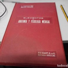 Libros antiguos: LIBRO MEDICINA - ELEMENTOS DE ANATOMIA Y FISIOLOGIA MEDICAS CON 199 FIGURAS Y DOS LAMINAS 1918. Lote 110024207