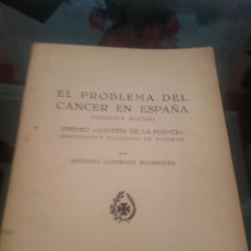 Libros antiguos: EL PROBLEMA DEL CANCER EN ESPAÑA