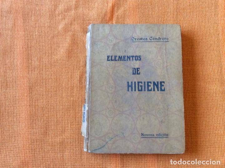 Libros antiguos: Elementos de higiene.Orestes Cendrero - Foto 1