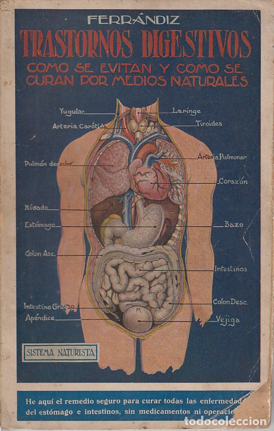 Antiquarische B&uuml;cher: 0030085 TRANSTORNOS DIGESTIVOS Como se evitan y como se curan por medios naturales