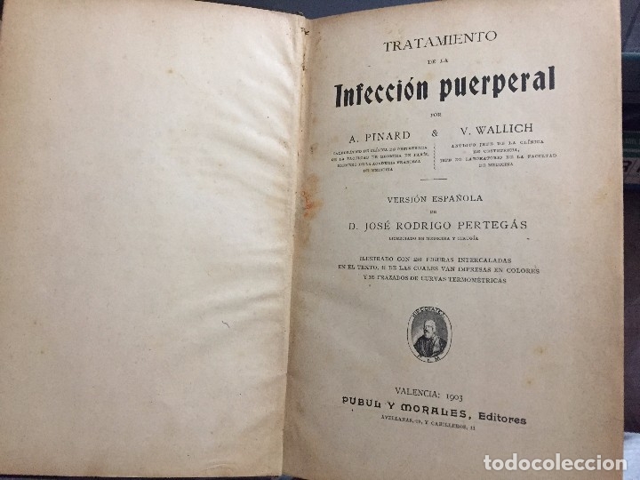 Libros antiguos: Tratamiento de la infección puerperal - Foto 1 - 182633808