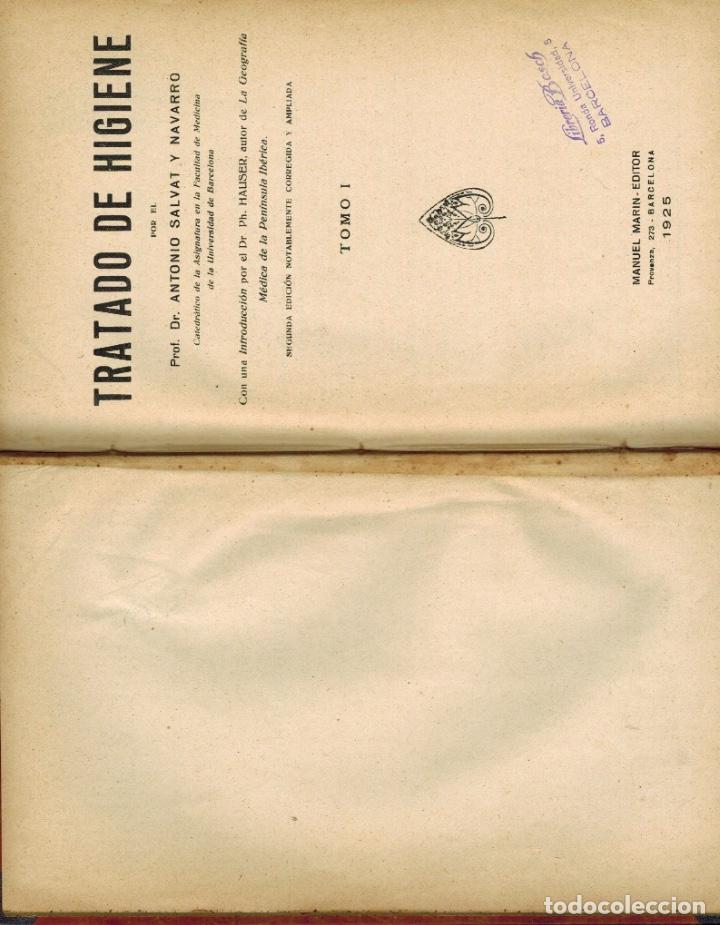 Libros antiguos: TRATADO DE HIGIENE - Foto 2