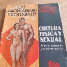 Livres anciens: RARO LIBRO ANORMALIDADES FISIOSEXUALES. Lote 204493287