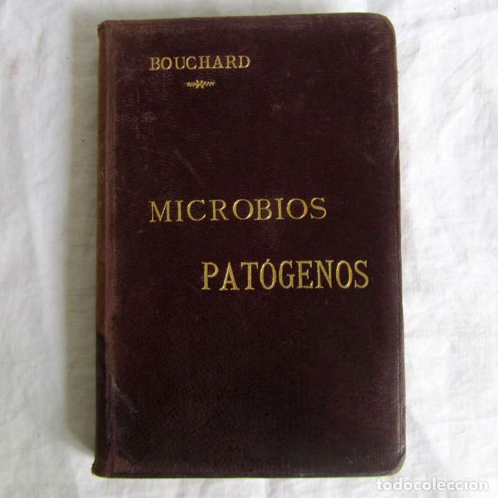 Libros antiguos: Microbios pat&oacute;genos, CH. Bouchard, 1893 - Foto 1