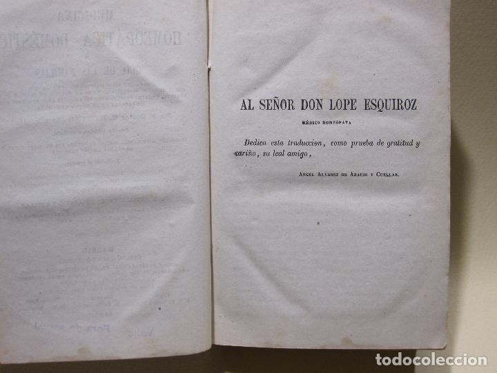 Libros antiguos: DOCTOR C. HERING. MEDICINA HOMEOPÁTICA DOMÉSTICA. MADRID, 1866. Y HOMEPATIA CÓLERA , 1855 Y 1865 - Foto 10 - 227582855