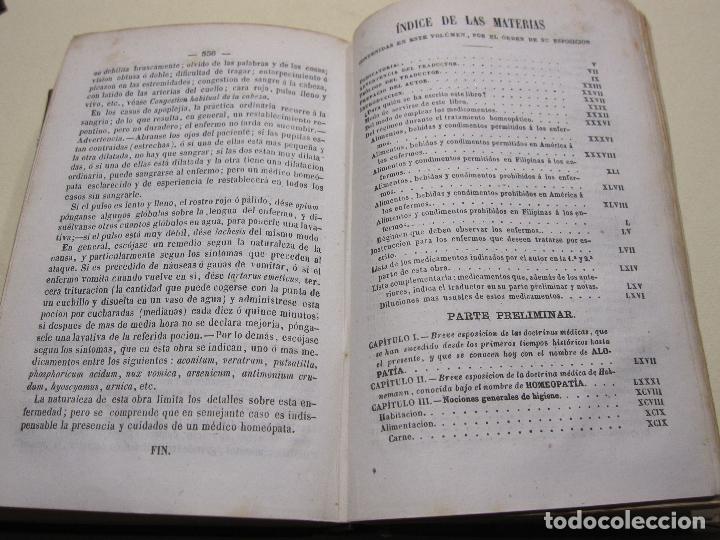 Libros antiguos: DOCTOR C. HERING. MEDICINA HOMEOPÁTICA DOMÉSTICA. MADRID, 1866. Y HOMEPATIA CÓLERA , 1855 Y 1865 - Foto 15 - 227582855