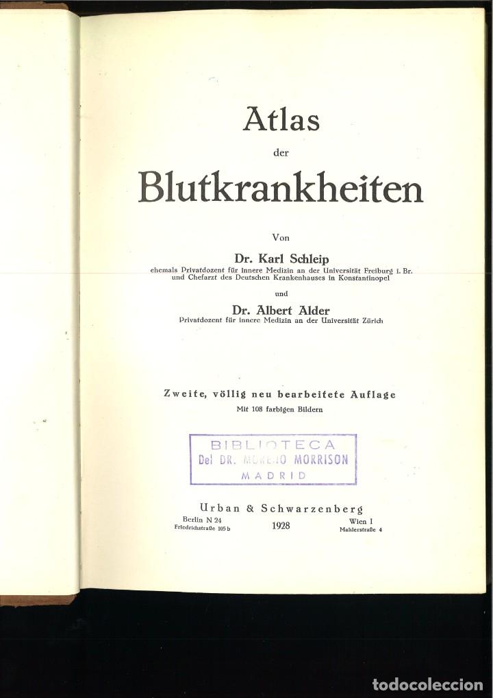 Libri antichi: ATLAS DER BLUTKRANKHEITEN. Karl Schleip und Albert Alder