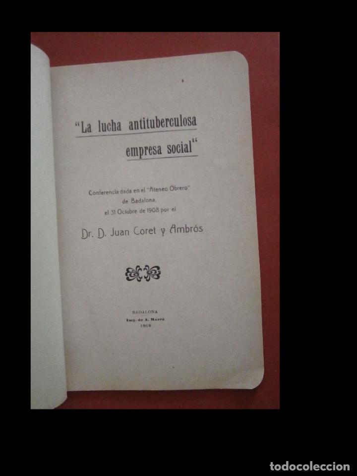 Libri antichi: La lucha antituberculosa empresa social. Juan Coret y Ambr&oacute;s