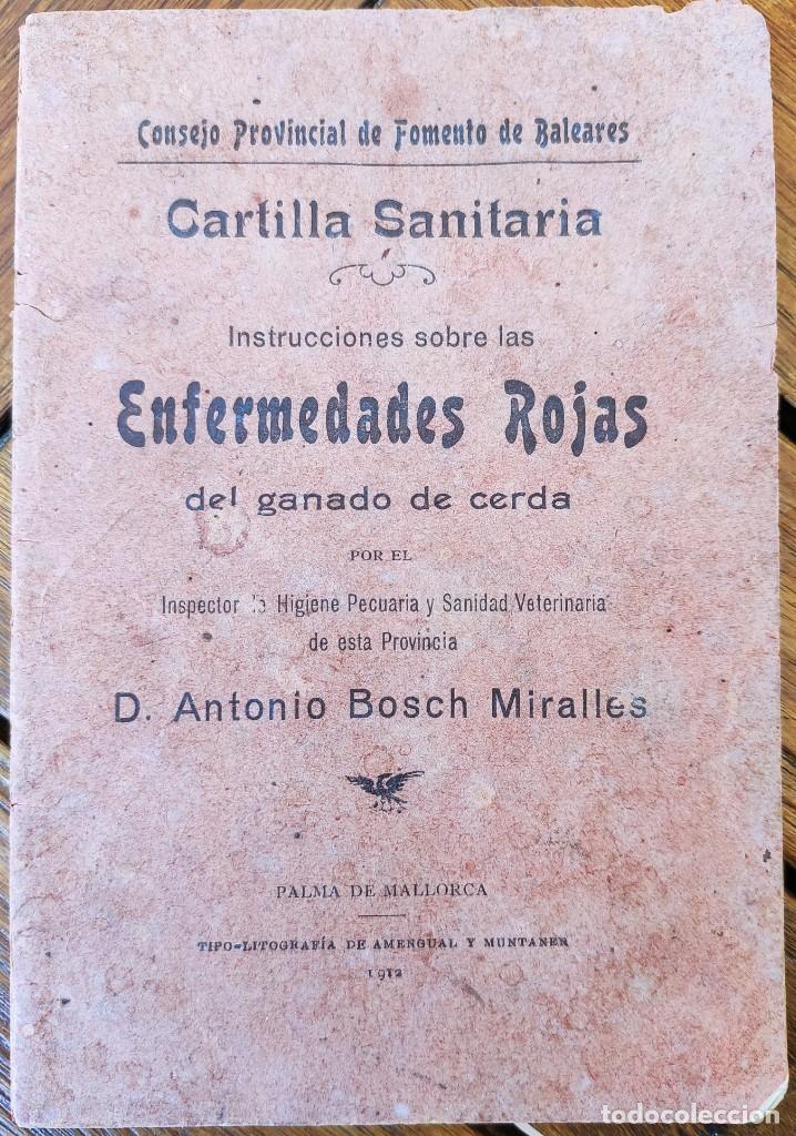 Libros antiguos: ENFERMEDADES ROJAS DEL GANADO DE CERDA. BOSCH MIRALLES. PALMA DE MALLORCA, 1912. VETERINARIA.