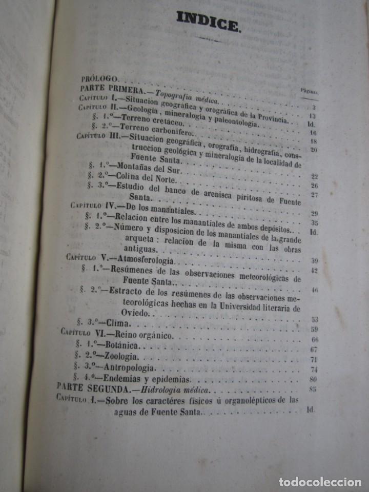 Libros antiguos: LAS AGUAS MEDICINALES DE FUENSANTA BUYERES NAVA 1861 ASTURIAS L4C1 - Foto 3 - 276718498