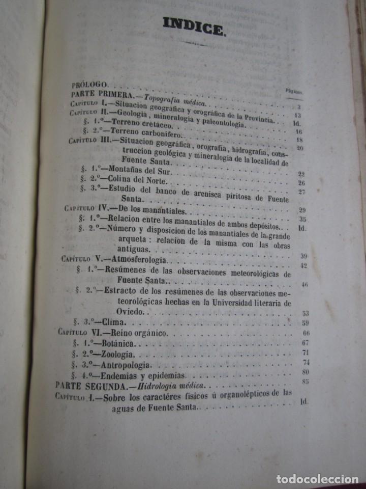 Libros antiguos: LAS AGUAS MEDICINALES DE FUENSANTA BUYERES NAVA 1861 ASTURIAS L4C1 - Foto 10 - 276718498