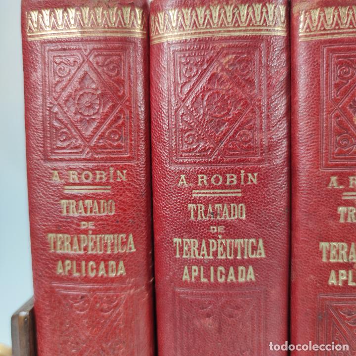 Libros antiguos: Tratado de terapéutica aplicada. Alberto Robin. 8 tomos. José Espasa editor. Barcelona. 1902 - Foto 2 - 290957533