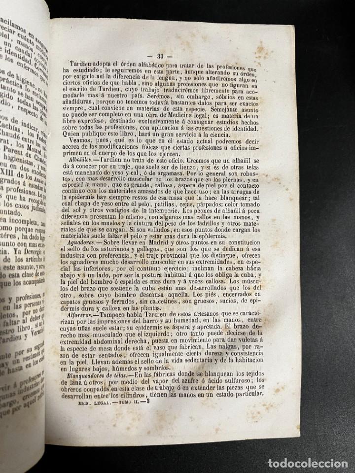 Libros antiguos: TRATADO DE MEDICINA Y CIRUGIA LEGAL. PEDRO MATA. 4ª ED. 3 TOMOS. MADRID, 1866 - Foto 8 - 298928033