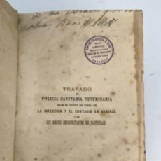 Libros antiguos: TRATADO DE POLICÍA SANITARIA INFECCION Y CONTAGIO POR M.MONDRIA 1873. Lote 309166423
