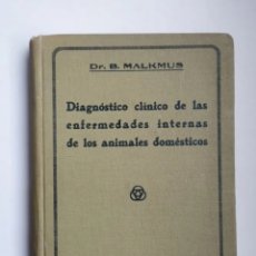 Libros antiguos: DIAGNÓSTICO CLÍNICO DE LAS ENFERMEDADES INTERNAS DE LOS ANIMALES DOMÉSTICOS DR. B. MALKMUS 1924. Lote 341900273