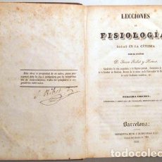Libros antiguos: RIBOT, JUAN - LECCIONES DE FISIOLOGÍA - BARCELONA 1848. Lote 344340023