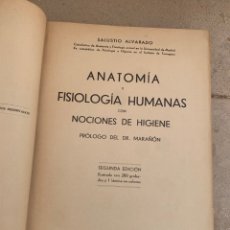Libros antiguos: LIBRO “ANATOMÍA Y FISIOLOGÍA HUMANAS CON NOCIONES DE HIGIENE”. SALUSTIO ALVARADO. 1934.. Lote 346246048