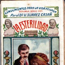 Libros antiguos: DR. V. SUÁREZ CASAÑ : LA ESTERILIDAD (MAUCCI, C. 1920)