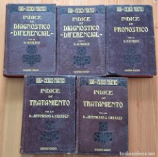 Libros antiguos: INDICE DE DIAGNOSTICO DIFERENCIAL + INDICE PRONÓSTICOS + INDICE DE TRATAMIENTO - 5 TOMOS COMPLETA