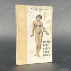 Libros antiguos: 1900 - LO QUE DEBE SABER TODA JOVEN - MARY WOOD ALLEN - MEDICINA DE LA MUJER - HIGIENE FEMENINA. Lote 364445691