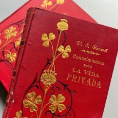 Libros antiguos: CONOCIMIENTOS PARA LA VIDA PRIVADA, V. SUÁREZ CASAÑ. COMPLETO. CASA EDITORIAL MAUCCI, 1903. Lote 365837651