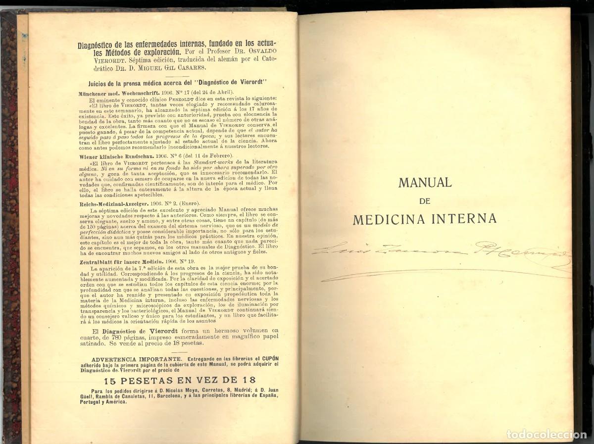Libros antiguos: Medicina Interna (2 tomos) | Mering, 1908 - Foto 11
