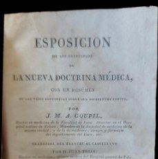 Libros antiguos: MEDICINA - ESPOSICIÓN DE LOS PRINCIPIOS DE LA NUEVA DOCTRINA MÉDICA - TOMO II - VALENCIA 1828