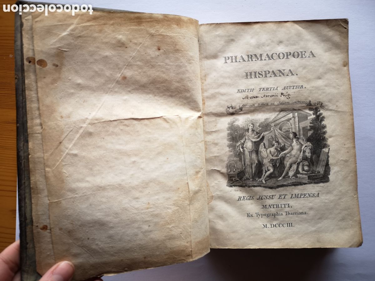Libros antiguos: Pharmacopoea Hispana. MDCCCIII - Foto 3
