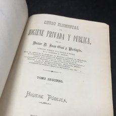 Libros antiguos: CURSO ELEMENTAL DE HIGIENE PRIVADA Y PUBLICA: TOMO II, 1871, JUAN GINE Y PARTAGÁS. HIGIENE PÚBLICA. Lote 402717949