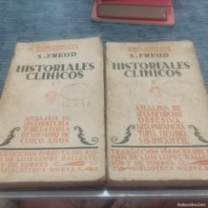 Libros antiguos: HISTORIALES CLINICOS,2 TOMOS,S.FREUD, BIBLIOTECA NUEVA,1931,305,283 PAG