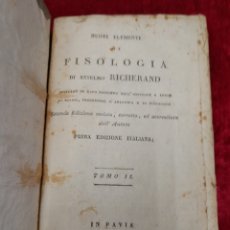 Libros antiguos: L-3776. NUOVI ELEMENTI DI FISOLOGIA DI ANTELMO RICHERAND.
