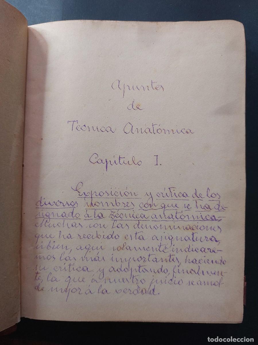 Libros antiguos: Apuntes de anatomia - Foto 1