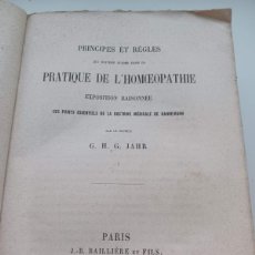 Libros antiguos: MUY RARO: PRÁCTICA DE LA HOMEOPATÍA (1857) - OBRA DE GOTTLIEB HEINRICH GEORG JAHR