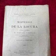 Libros antiguos: L-3833. MISTERIOS DE LA LOCURA. JUAN SINÉ Y PARTAGÁS. HENRICH Y CIA. EN COMANDITA, EDITORES. 1890.